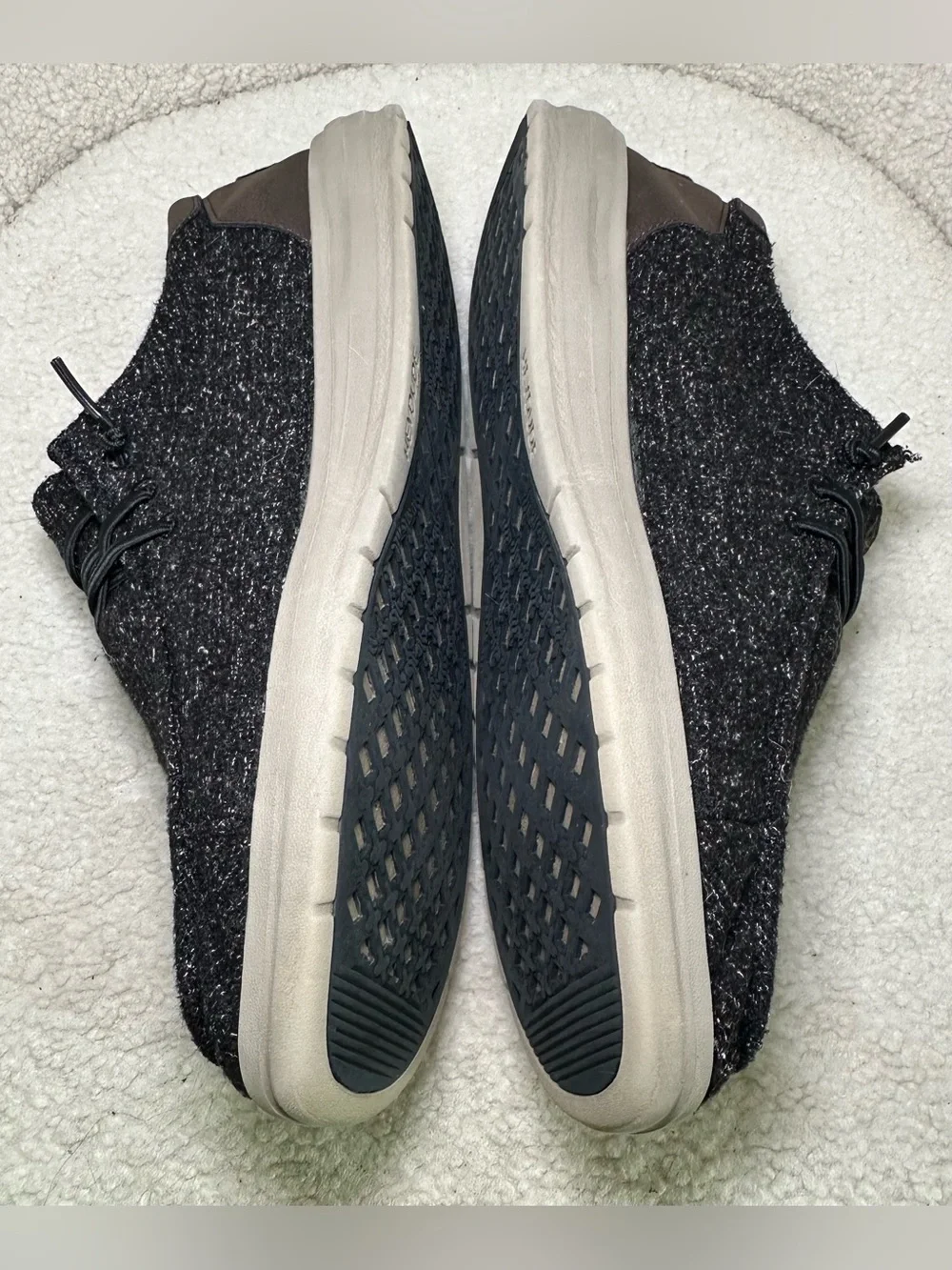 HEYDUDE Paul Knit Black Grey Gray Men’s Knit Slip On Casual Shoes Lightweight 11